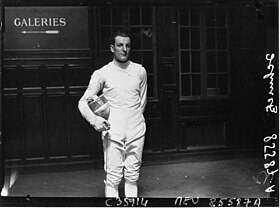 Bernard Schmetz en championnat en 1931.