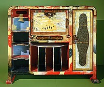 Desk for filing music scores by Josep Maria Jujol in the Museu Nacional d'Art de Catalunya