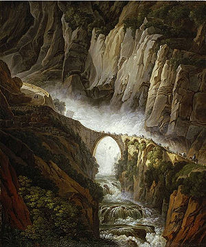 Le Pont du Diable peint par Peter Birmann en 1824.