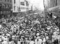 Image 25Soldiers and crowds in Downtown Miami 20 minutes after Japan's surrender ending World War II (1945). (from History of Florida)