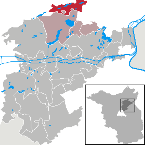 Poziția Friedrichswalde pe harta districtului Barnim