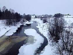 р. Шарженьга зимой вблизи д. Логдуз