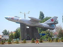 Airplane monument in Tokmok