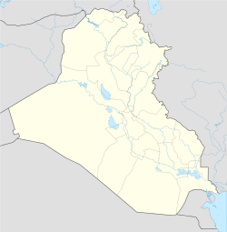 Map of Iraq with mark showing location of deer al jamajem