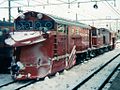 Snowplough unit DD16 303 in service on the Oito Line in February 1991