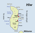 Toponymic map of Hiw (Torres Is)