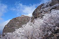 山頂直下からの傾山