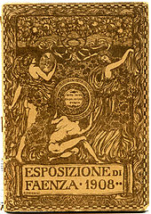 Couverture du catalogue de l'Esposizione Internazionale di Faenza de 1908.