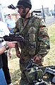 A german soldier demonstrates a MP7 accoring to the german army "Infantrist der Zukunft" program (Infantryman of the future)