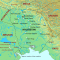 Sasanian Asoristan (226-637), Meshan, Media, Khuzestan, Spahan and Pars in 600 AD.