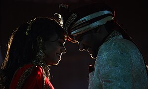 A couple at a wedding in Nashik, India