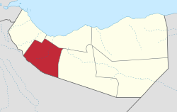 Location in Somalia.