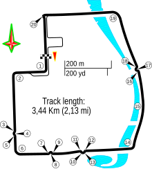 Layout of the Beijing Olympic Green Circuit