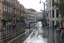 Tram on Jaffa Road