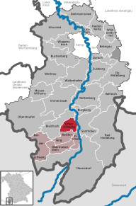 Poziția Ofterschwang pe harta districtului Oberallgäu