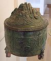 Chinese Wine Vessel with a mountain-shaped lid. Han Dynasty.