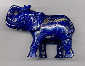 Sculpture d'éléphant en lapis-lazuli, art moghol, (1526-1827)