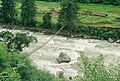 Brücke über den Dri, Dibang Valley, Arunachal Pradesh, Indien (1987)