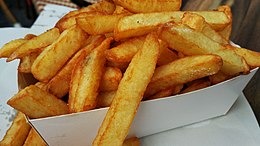 French fries on a paper plate