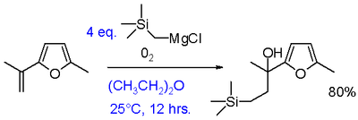 Grignard oxygen oxidation example