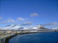 Langisandur og Akrafjallið í bakgrunn