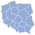 English: Location of Kazimierz Polski: Lokacja