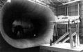 The full-scale wind tunnel at the Langley Research Center in Hampton, Virginia. While Langley had a rich heritage in aeronautics work, engineers and scientists at Langley also became involved in space exploration with the birth of NASA. (NASA photo 90-H-190)