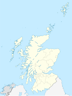 Mapa konturowa Szkocji, na dole znajduje się punkt z opisem „Helensburgh”