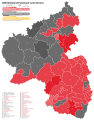 2006 Rhineland-Palatinate state election, Red is SPD, Black is CDU