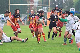 Match Floirac et Aramits Asasp en Fédérale 2 (poule 7), le 7 octobre 2018.