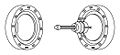 Figure 1-19. Soyuz internal transfer docking unit. This system is used today for docking spacecraft to Mir. The active craft inserts its probe into the space station receiving cone. The probe tip catches on latches in the socket at the apex of the cone. Motors then draw the two spacecraft together. Latches in the docking collars catch, and motors close them. Fluid, gas, and electrical connections are established through the collars. After the cosmonauts are certain the seal is airtight, they remove the probe and drogue units, forming a tunnel between spacecraft and station. At undocking, four spring push rods drive the spacecraft apart. If the latches fail to retract, the spacecraft can fire pyrotechnic bolts to detach from the station.