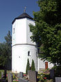 Die Andreaskapelle in Leipzig-Knautnaundorf, das vermutlich älteste erhaltene Bauwerk Leipzigs.