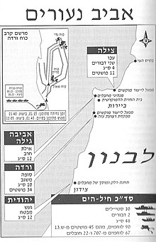 תרשים מבצע אביב נעורים בחוף לבנון[1]