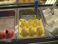 Durian ice cream in Singapore