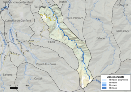 Carte des zones inondables.