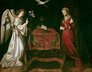 Louis Finson, The Annunciation. 17th century, Museo del Prado, depicting an Ottoman Cairene carpet