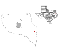 Location of Chireno inside of Nacogdoches County