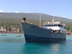 The ship Île de Mohéli in the port of Fomboni in May 2008