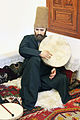 Joueur de bendir, cellule du Tekke de Mevlana, Konya