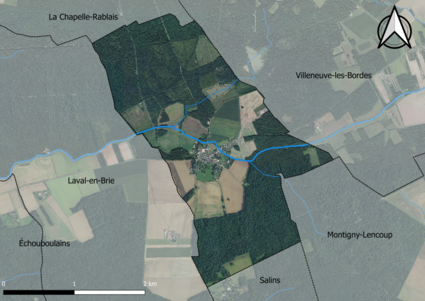 Carte orhophotogrammétrique de la commune.