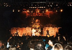 Megadeth at a concert for Rust in Peace