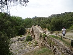 Pont de Pedret sur le fleuve Llobregat, Via verda del Llobregat Cercs, Barcelona