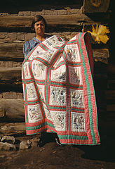 A quilt in Pie Town, 1940