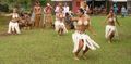 Polynesian dancing with feather costumes is on the tourist itinerary.