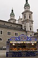 Pretzelkraam in Salzburg, Oostenrijk