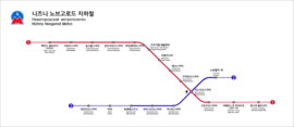 니즈니노브고로드 지하철 노선도