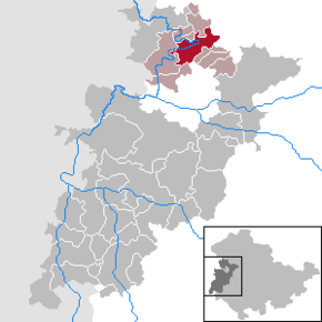 Poziția Mihla pe harta districtului Wartburgkreis