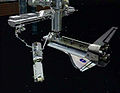 P3/P4 truss segment handoff from Space Shuttle Atlantis