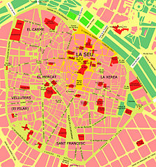 Barrio de la Seu, distrito de Ciutat vella (Valencia)