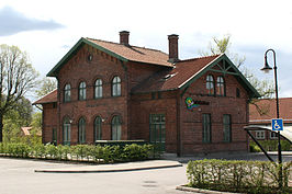 Oude stationsgebouw in Laholm